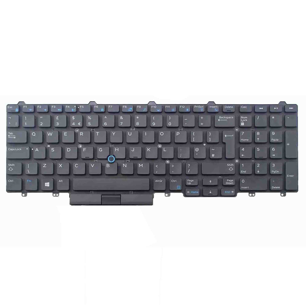 Dell Precision 7510 7520 Laptop UK Layout Keyboard